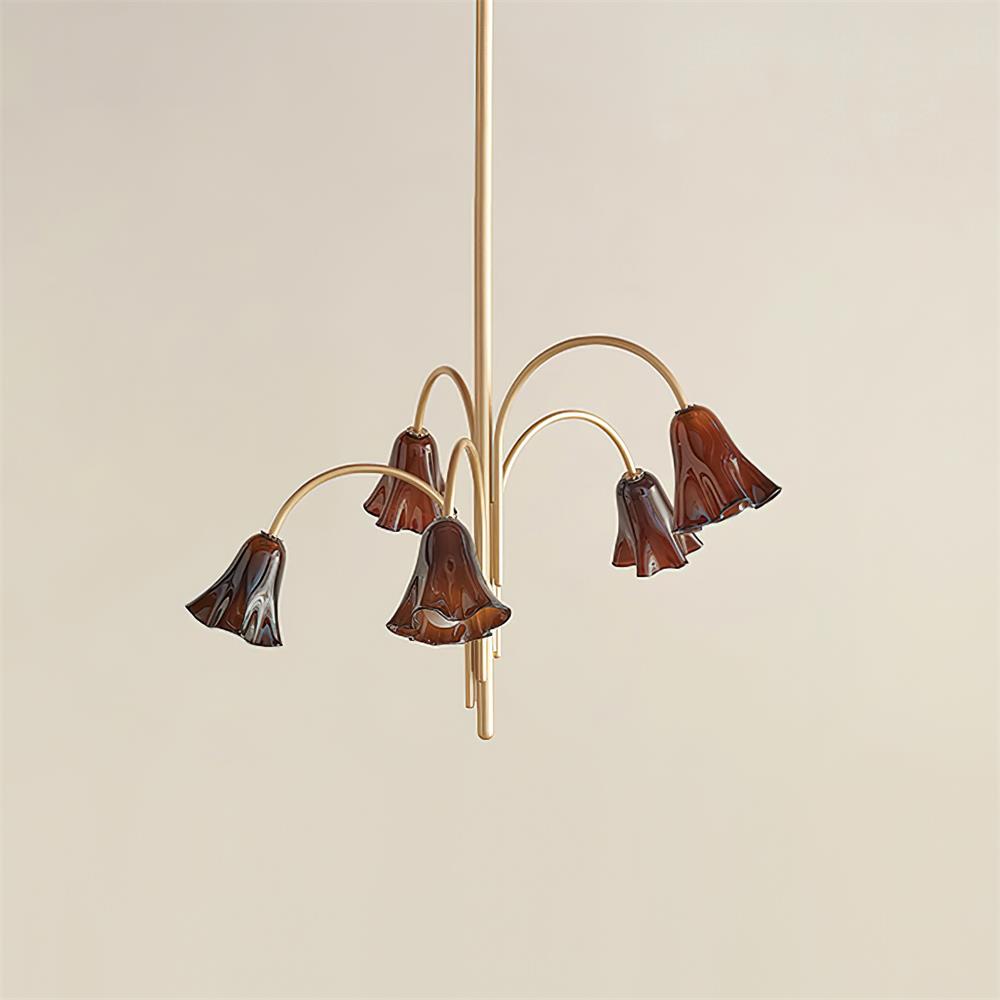 Musa Arched Arm Floral Chandelier Romantic Bedroom