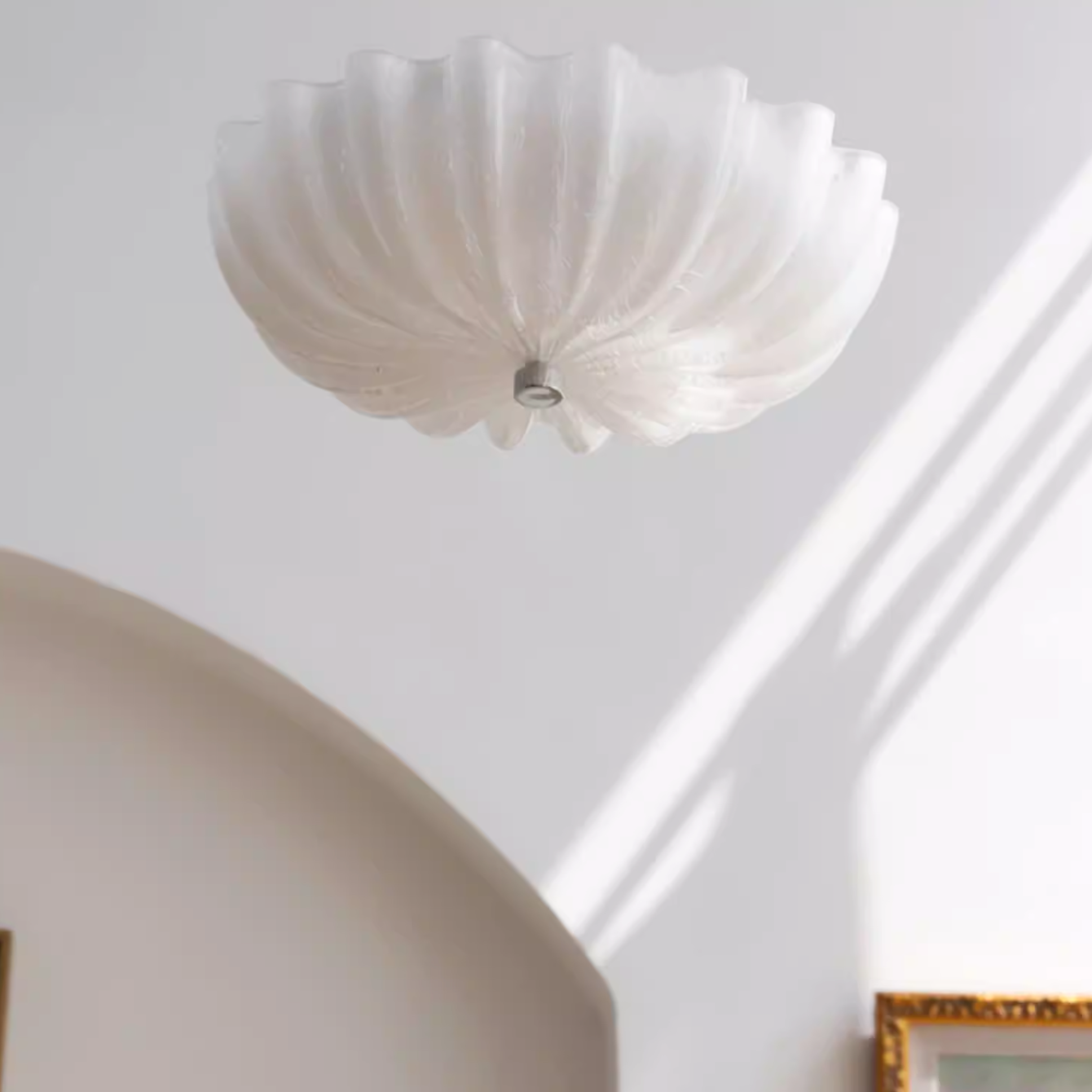 Norduli Modern Flower Glass Semi Flush Ceiling Light