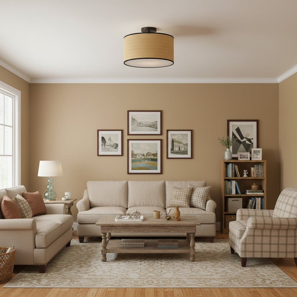 Rowan Ceiling Light Paper Brass