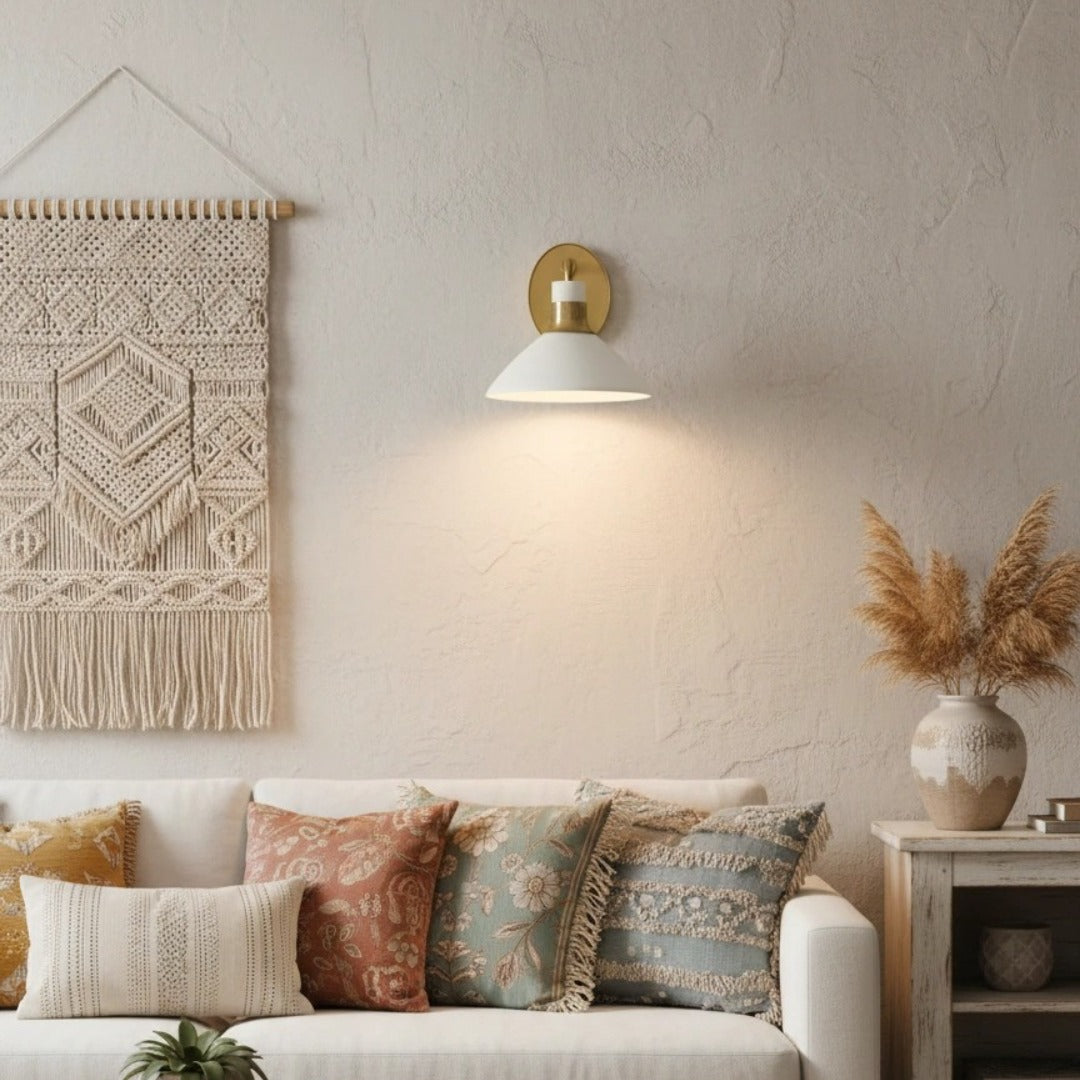 Tallow  Wall Lights for Living Room   Porcelain Sconce