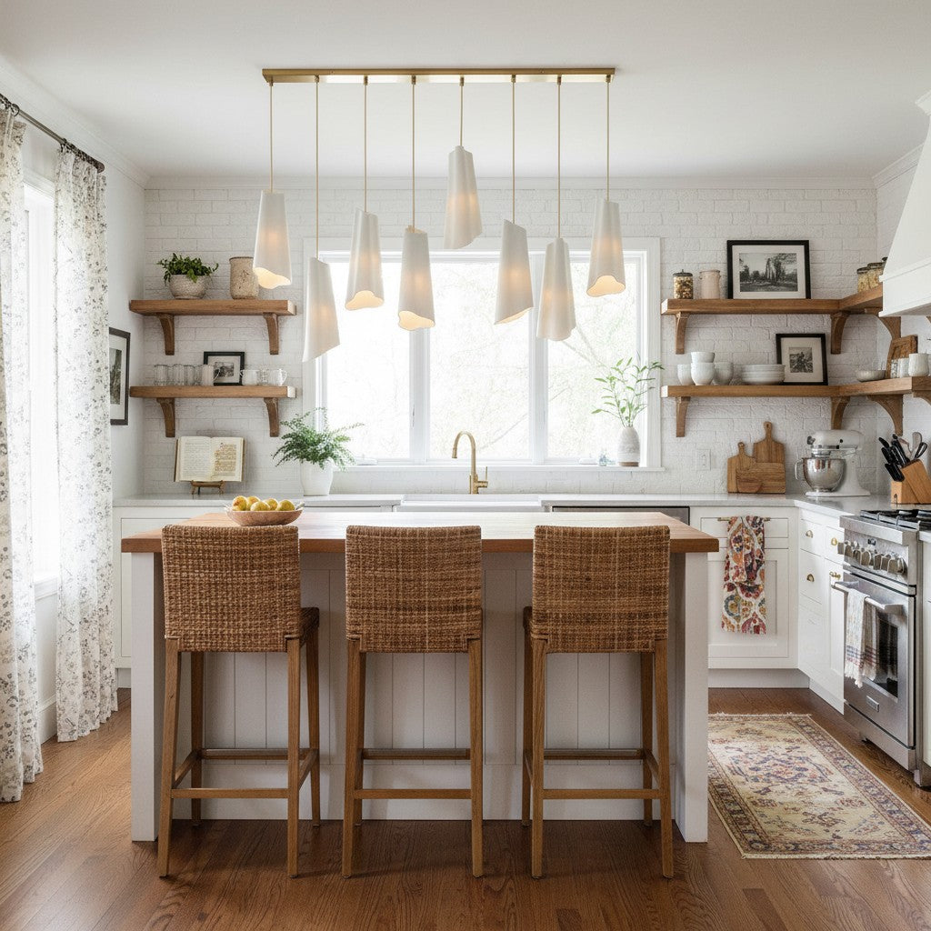 Slant Ceramic Multi-Light Pendant Light