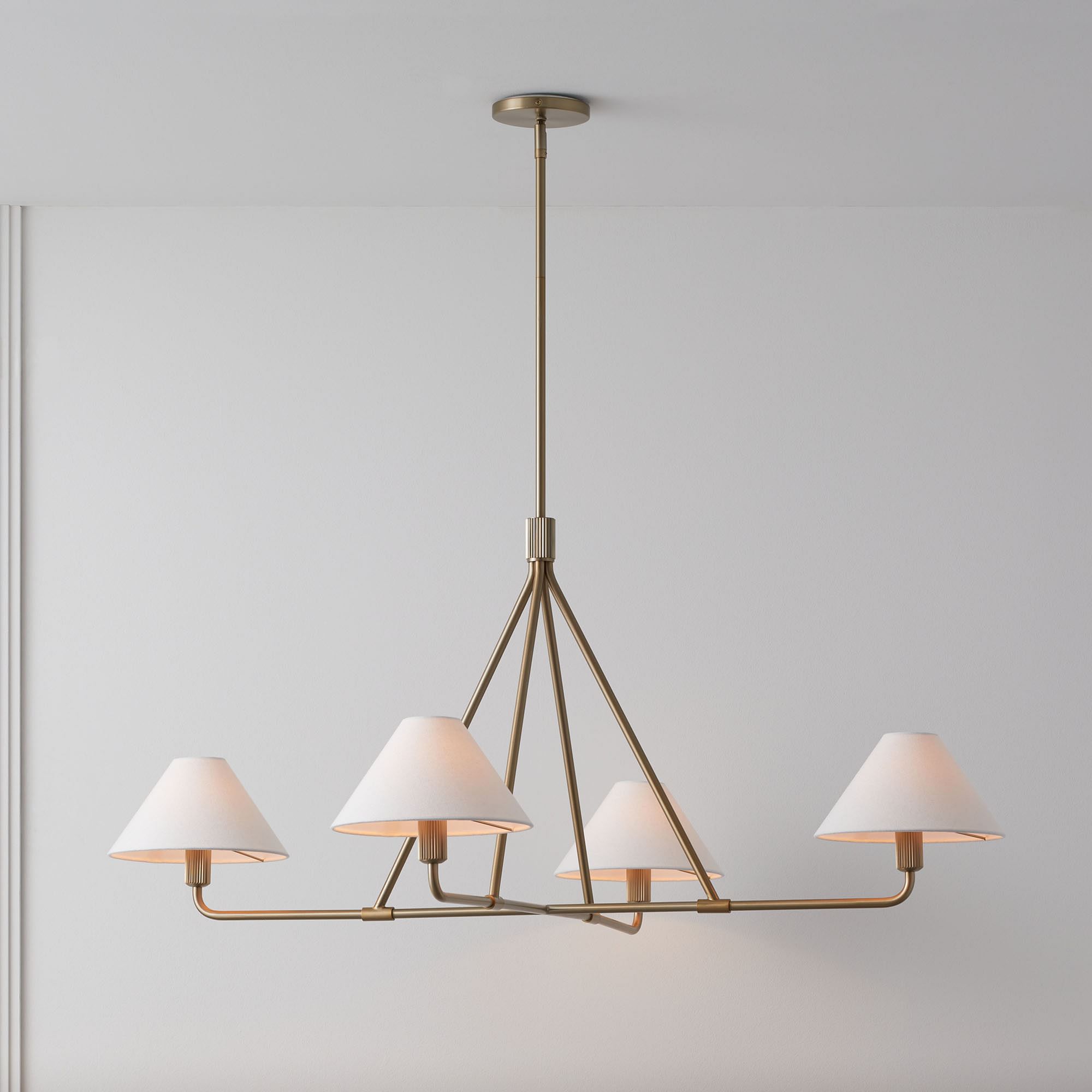 Vector Brass Fabric Chandelier