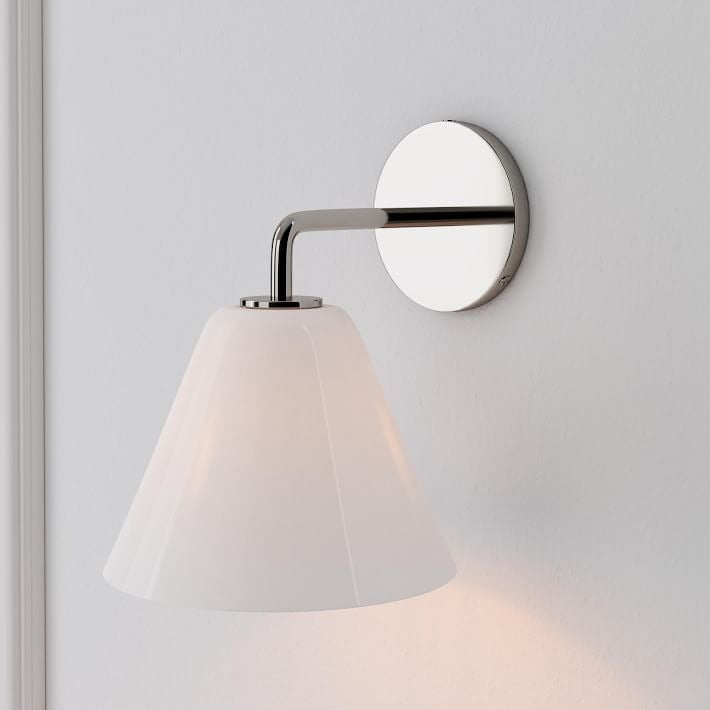 Cone Wall Sconce Milk Glass Living Room