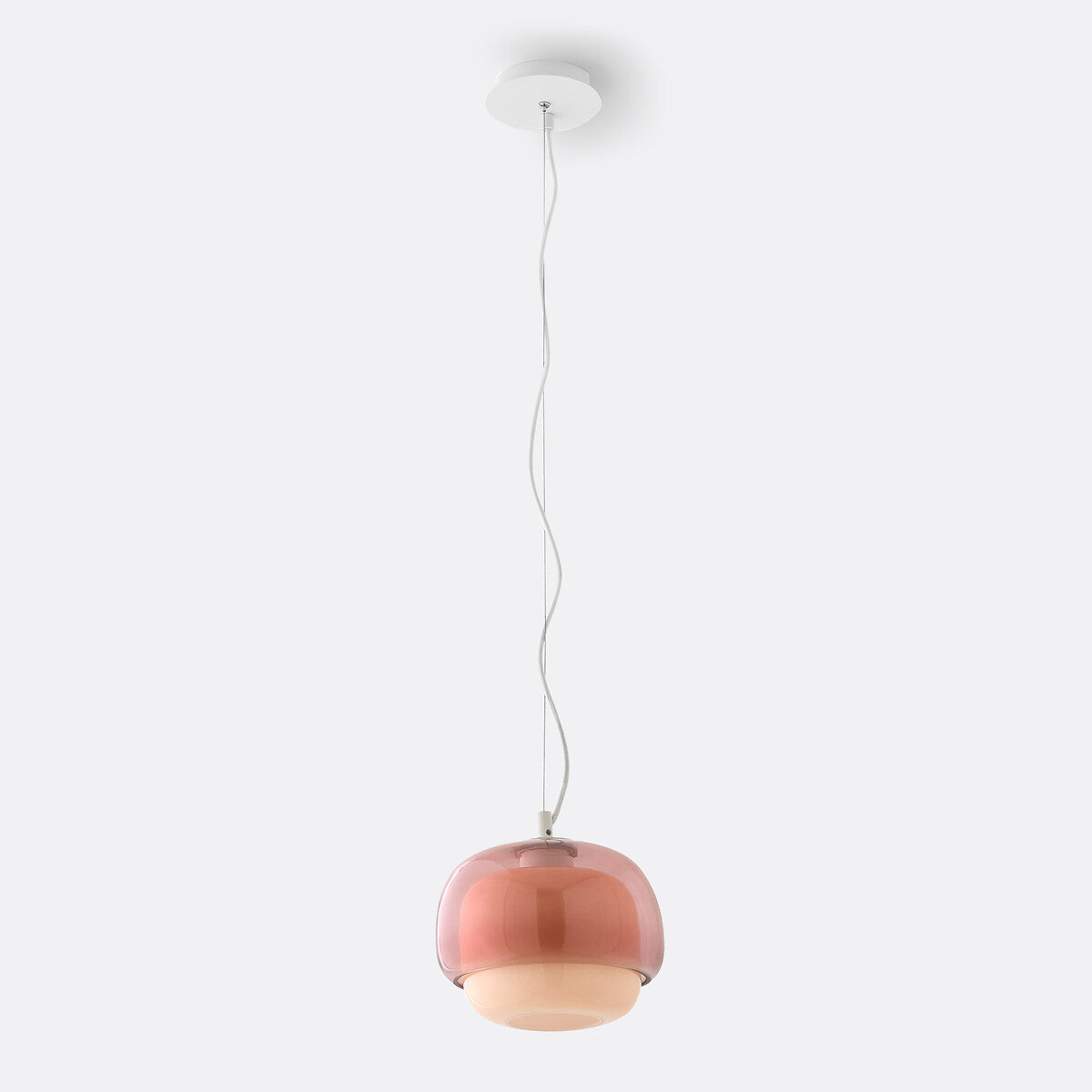 Orbit Modern Mushroom Pendant Light Colored Glass