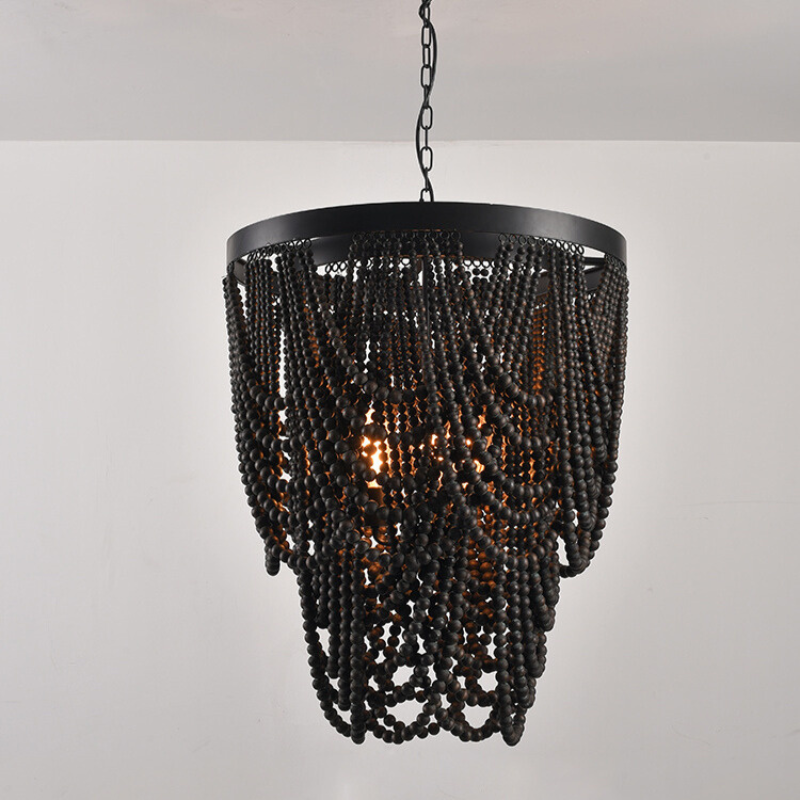 Silva LED Pendant Lights Rust Wood Metal Living Room Badroom - Letslighting