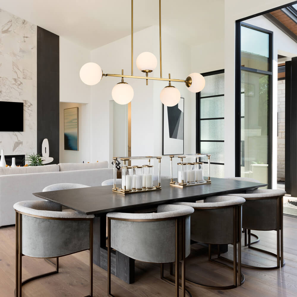 Alvno Linear Glass Chandelier