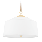 Ivy Linen Drum Pendant