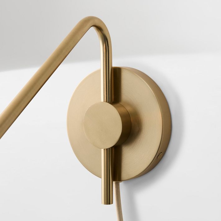Vector Wall Lamp Brass&Fabric Plug-in
