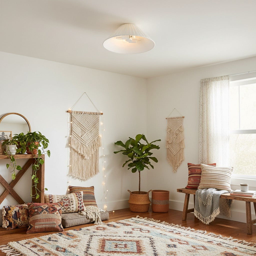 Grace Ceiling Light Metal&Linen