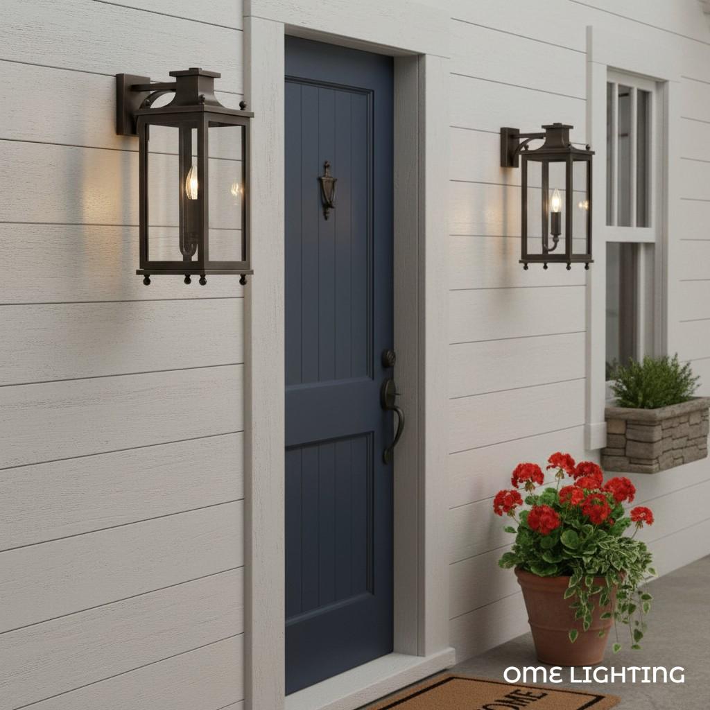 Guard  Wall Lamp  Brass Glass Outdoor