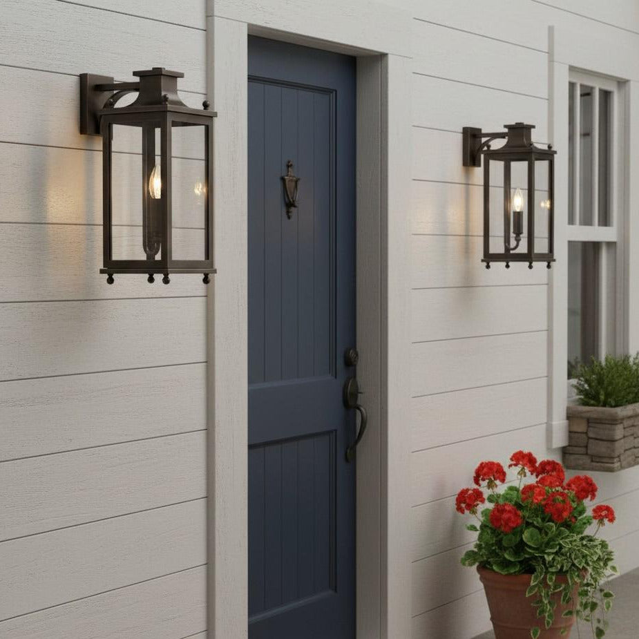 Guard  Wall Lamp  Brass Glass Outdoor