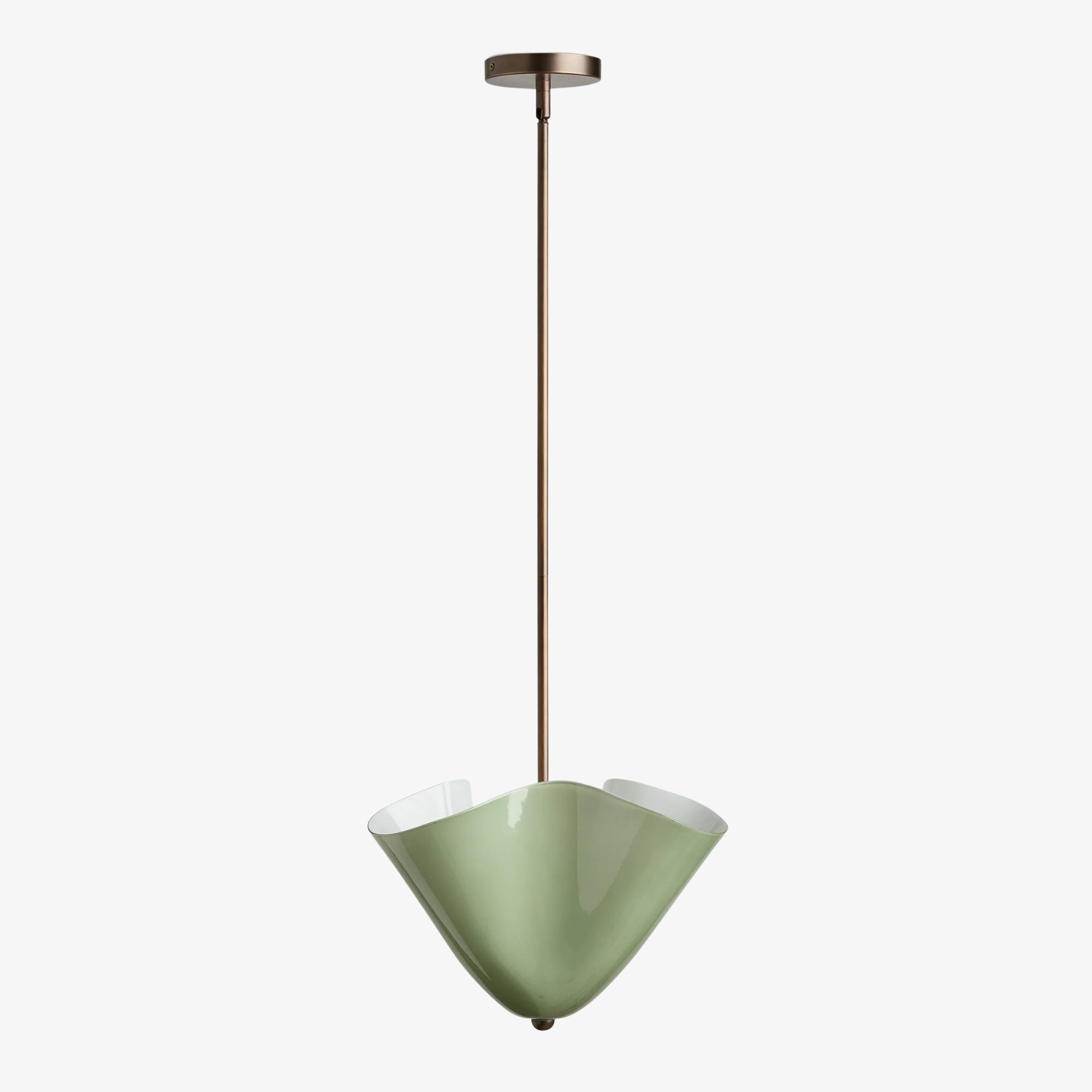 Musa Brass Pendant Light  Golden Glass Dining Room