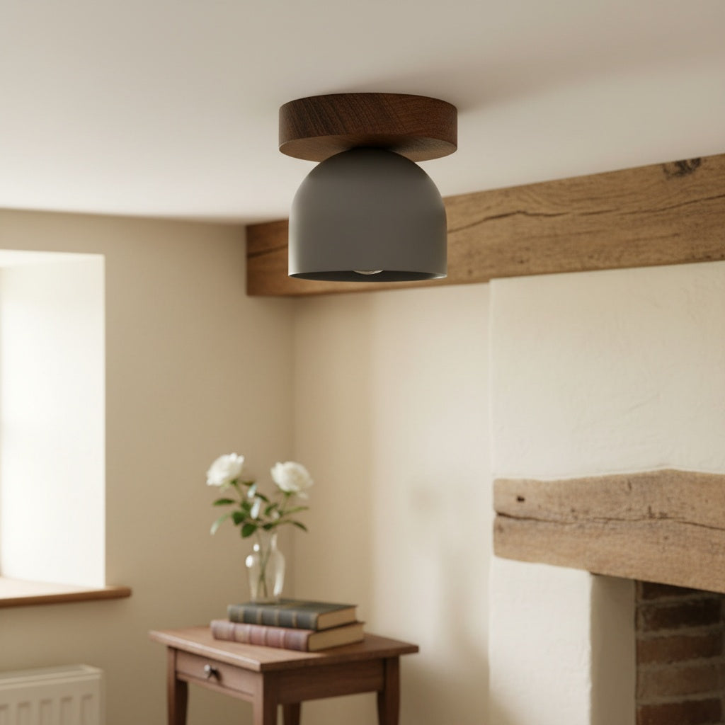 Chroma Ceiling Light Wood Metal Fixture