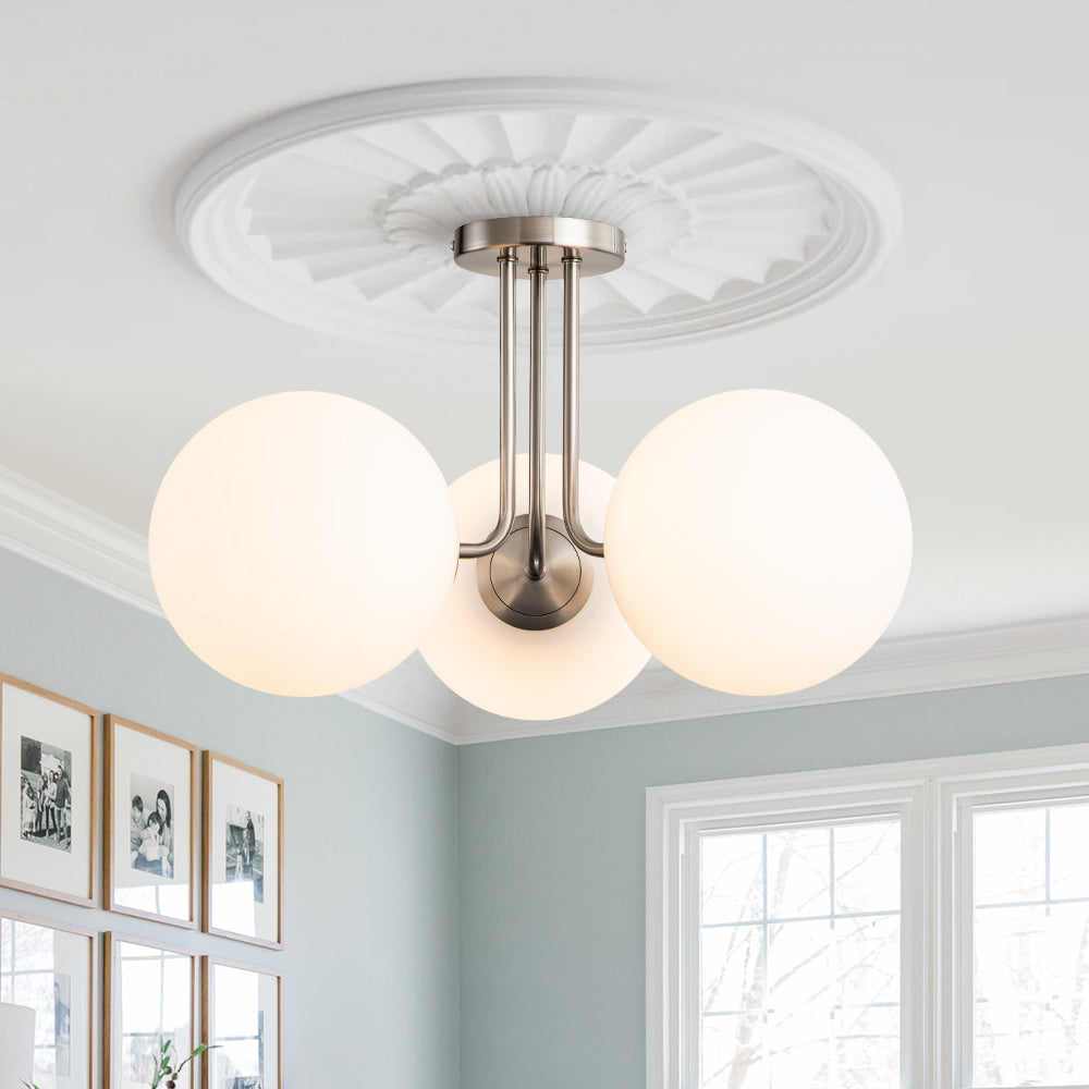 Ombra Modern Opal Glass Ceiling Light