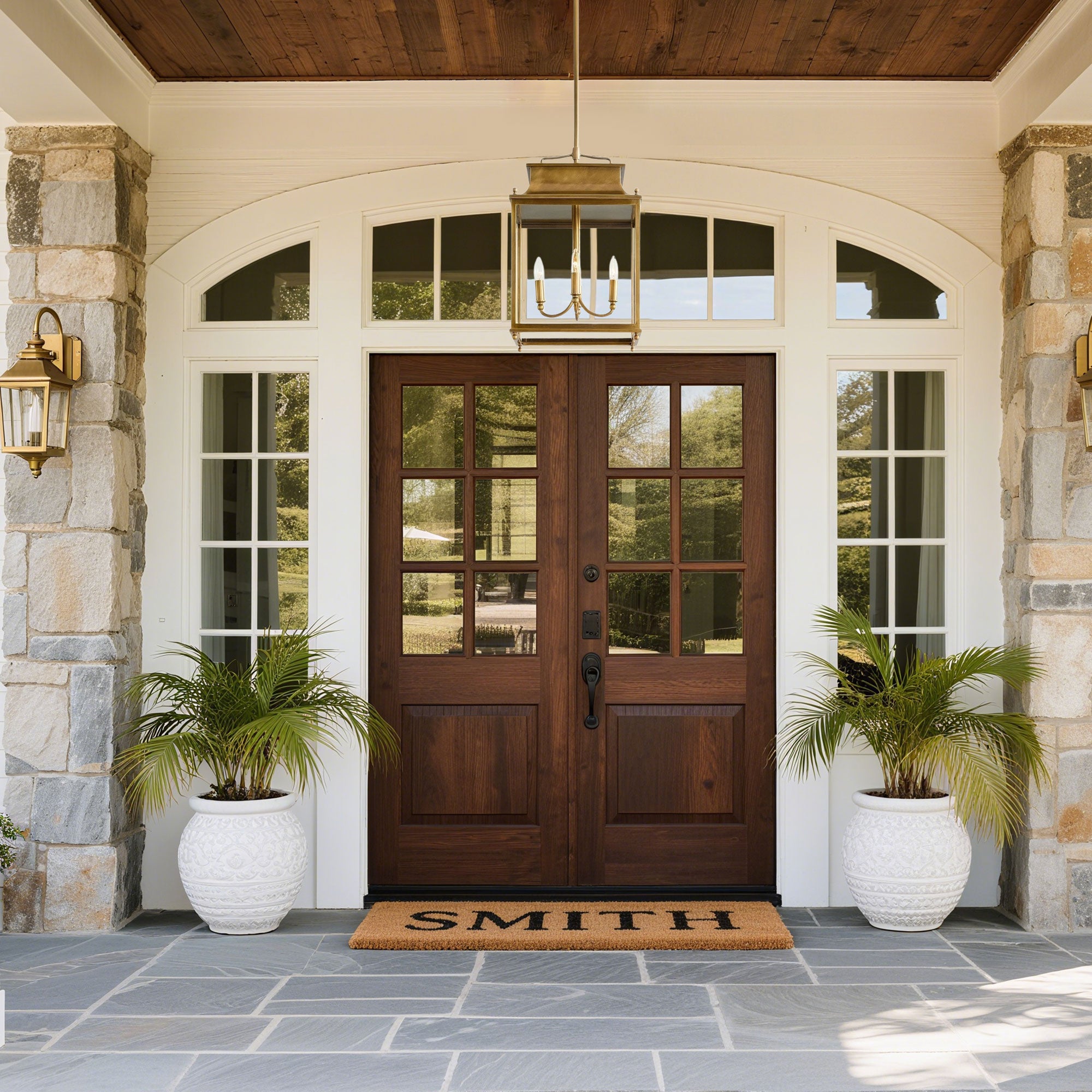 Guard Outdoor Brass Metal Pendant Light