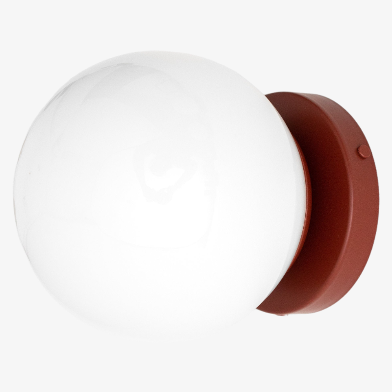 Pearl Glass Globe Wall Sconce Modern Minimalist Light