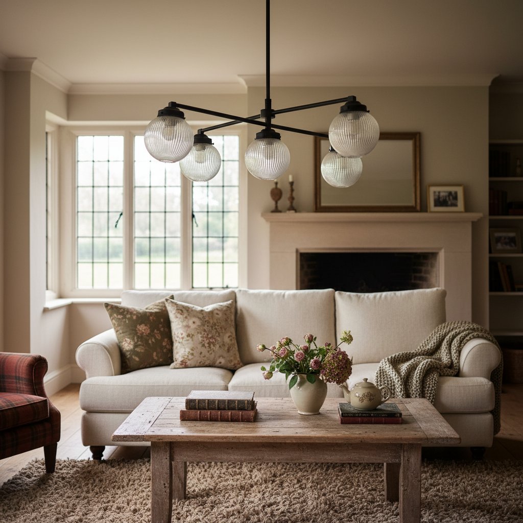 Pearl Multi-Light Brass Chandelier