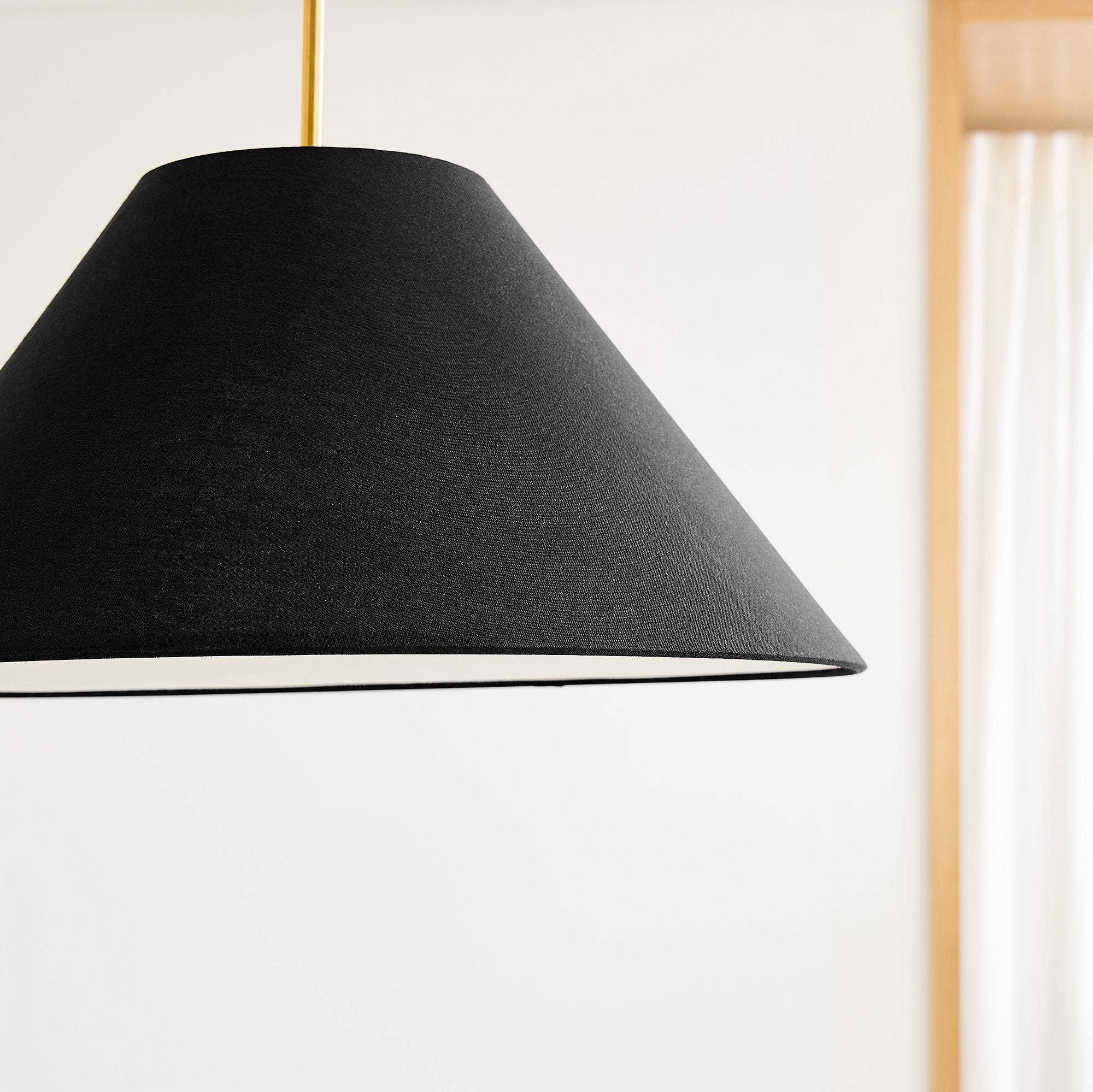 Fabric Black Contemporary Cone swing wall lamps