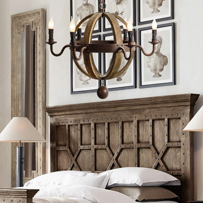 EpochRustic Pendant Light Wood Metal Corridor Restaurant - Letslighting
