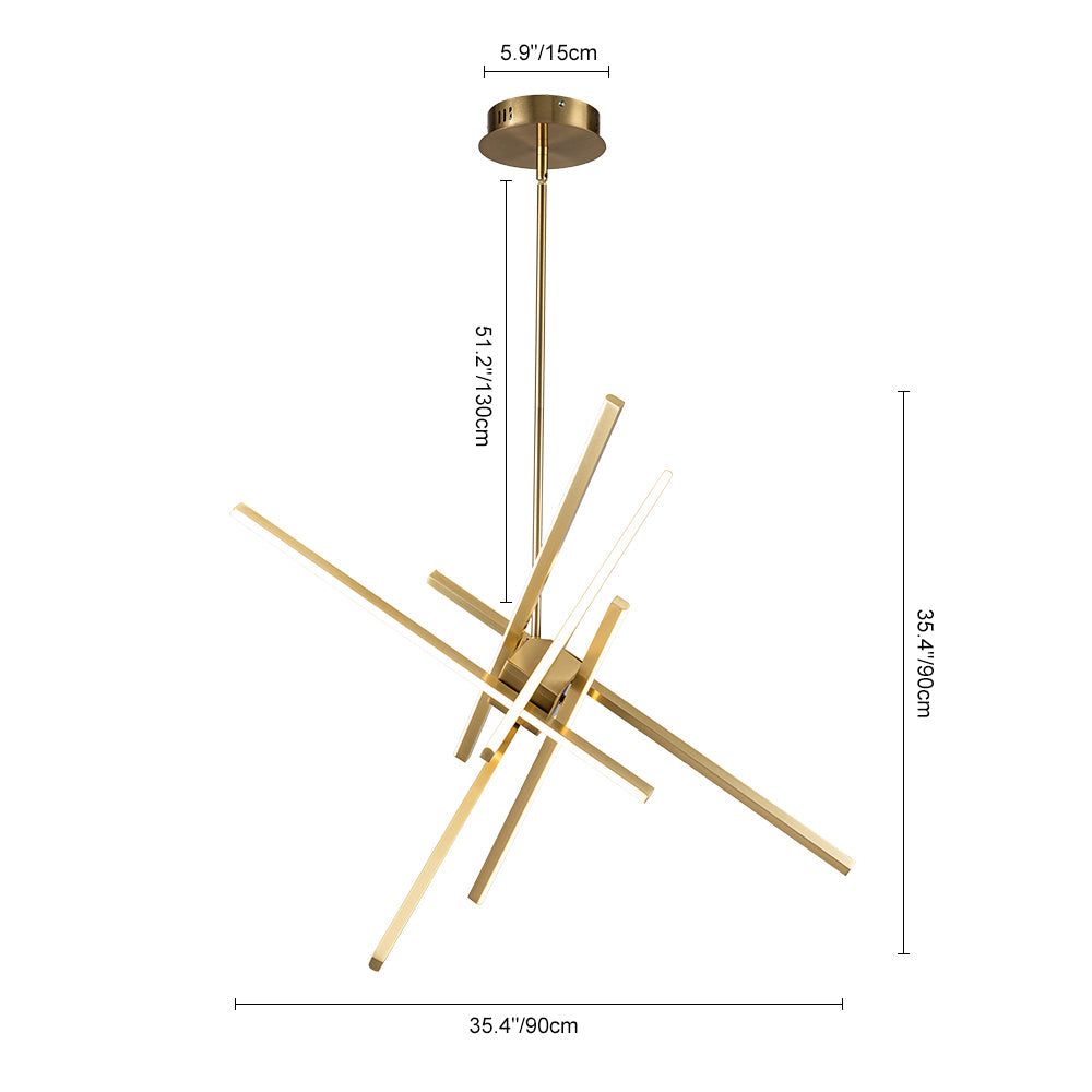 Tysta Minimalist Sputnik Metal Chandelier