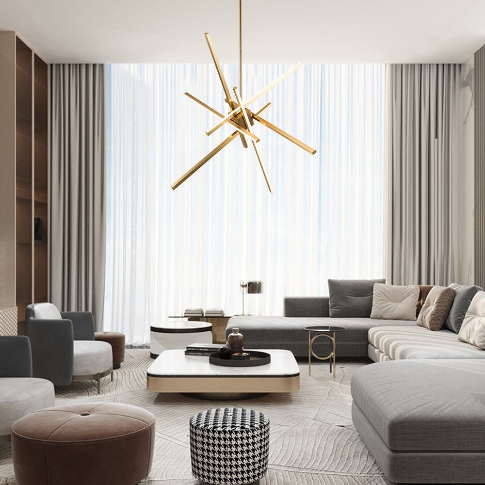 Tysta Minimalist Sputnik Metal Chandelier