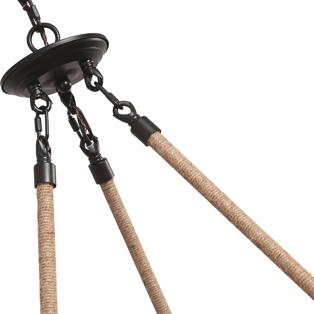 Elvian Industrial Modern Wood Chandelier