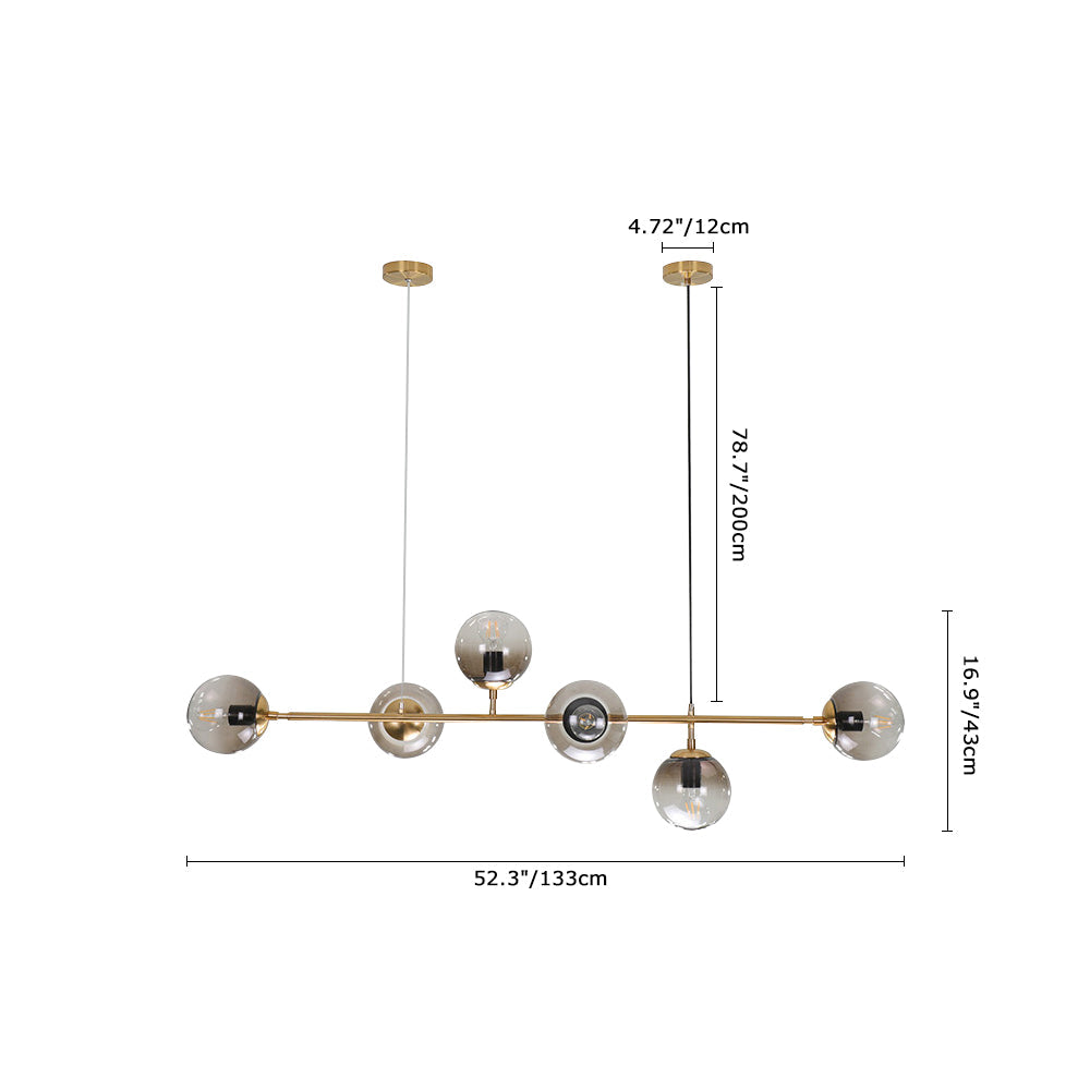 Alskad Linear Glass Chandelier