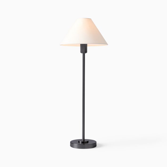Vector Metal Linen Shade Floor Lamp