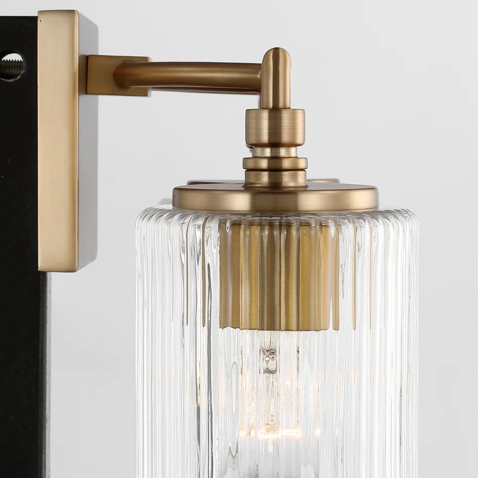 Haze 3-Light Ribbed Glass Wall Sconce