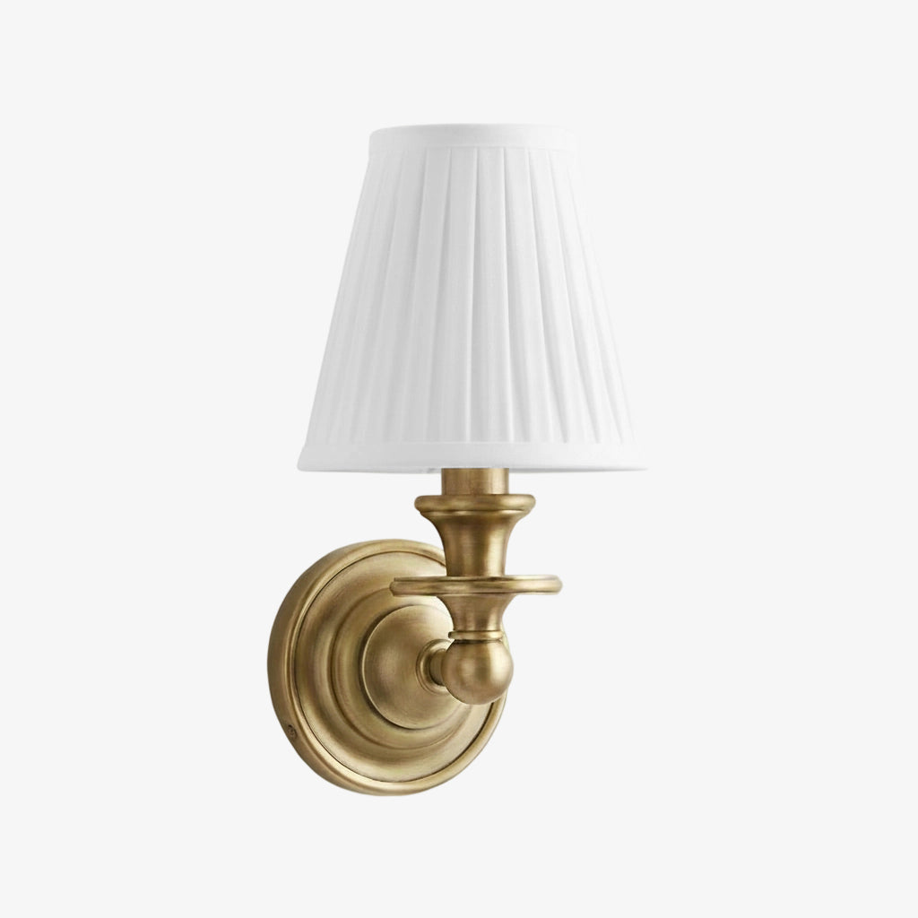 Elite White Fabric Wall Sconce Contemporary Bathrooms