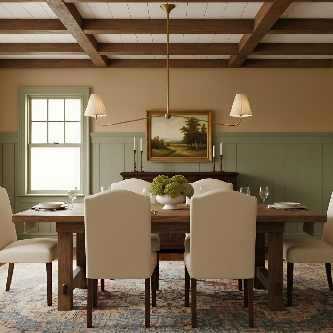 Fibura Pleated Shade Chandelier for Traditional Dining Room