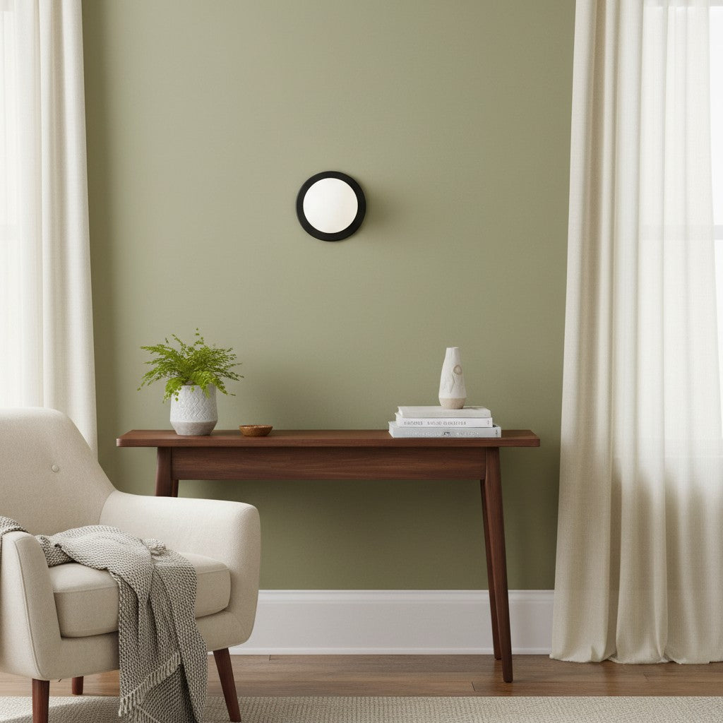 Pearl Milk Glass Modern Globe Wall Sconce