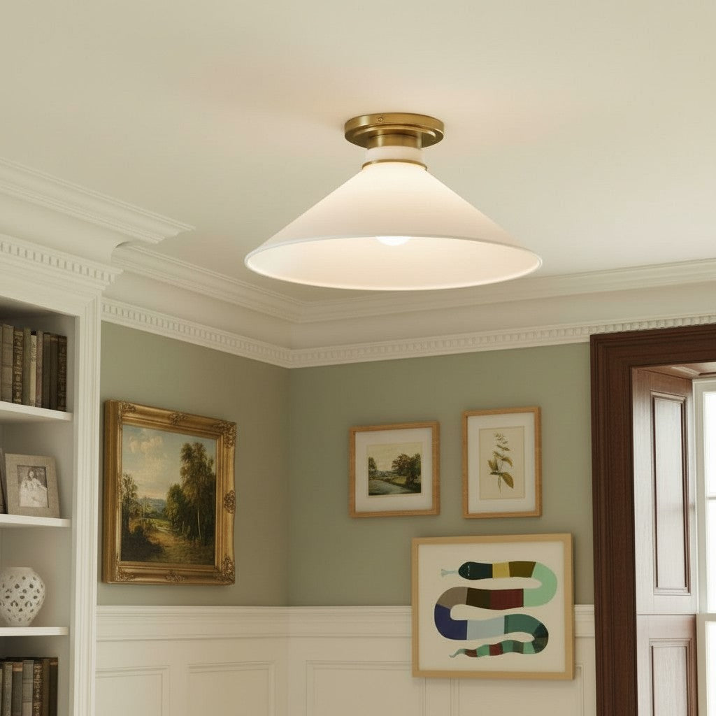 Grange Ceiling Light Metal&Glass