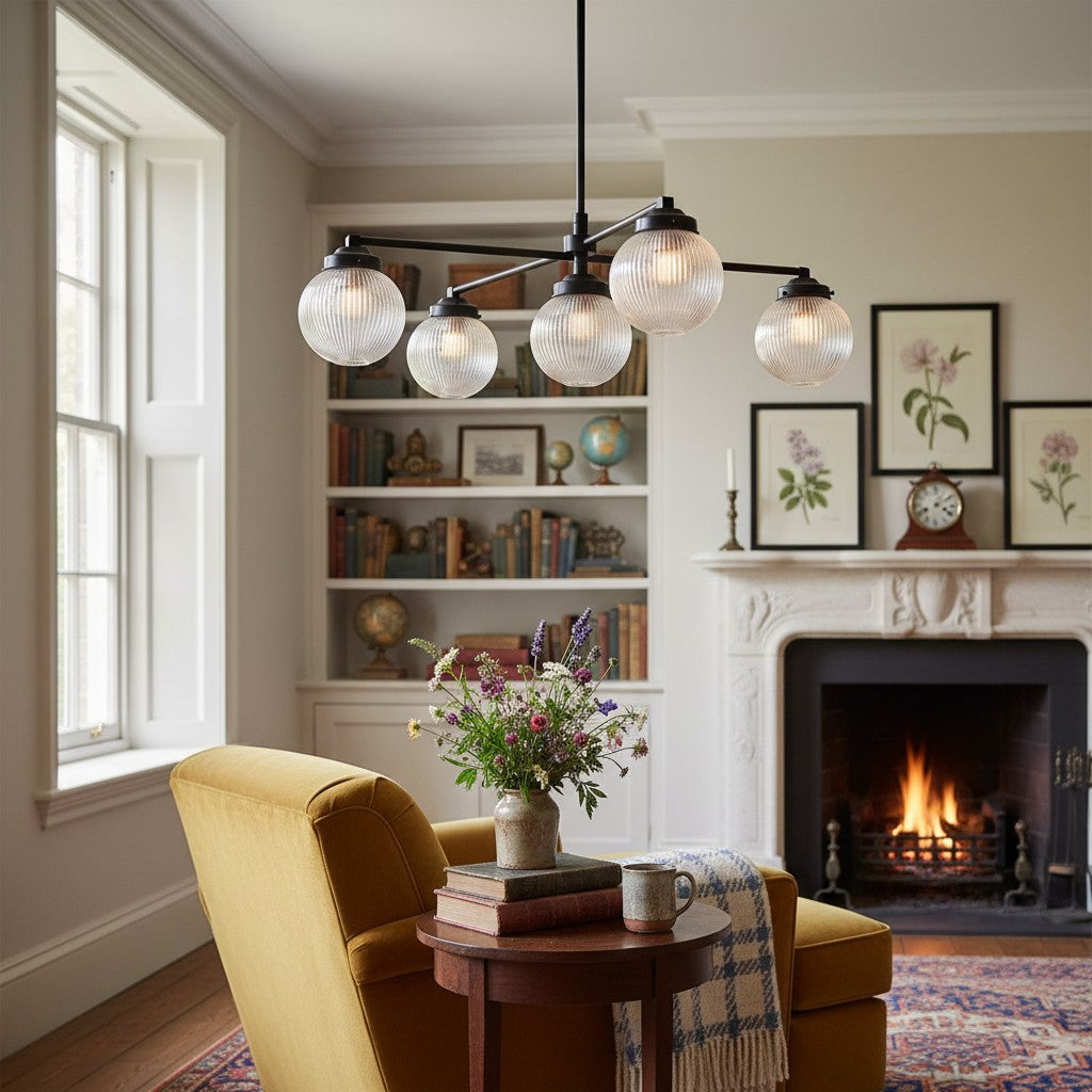 Pearl Multi-Light Brass Chandelier