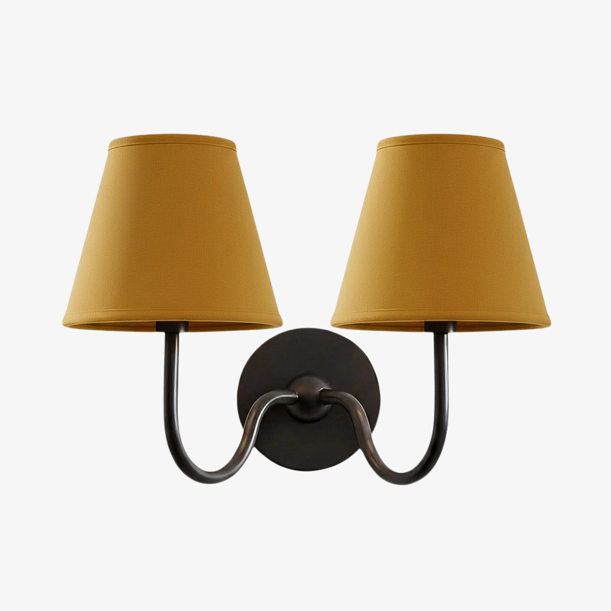 Grace Brass Linen Wall Lamp