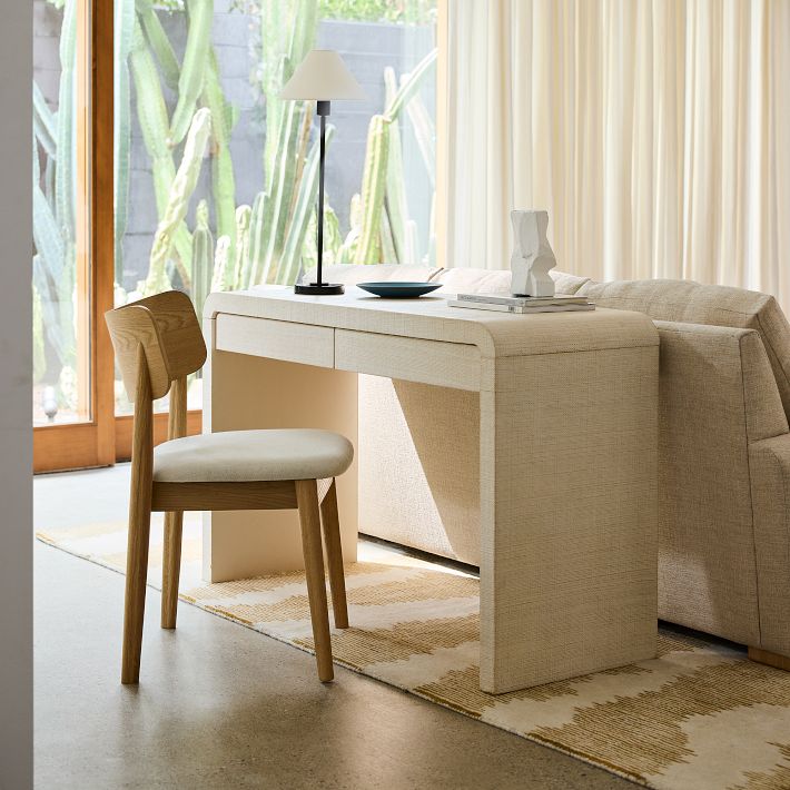 Vector Metal Linen Shade Floor Lamp