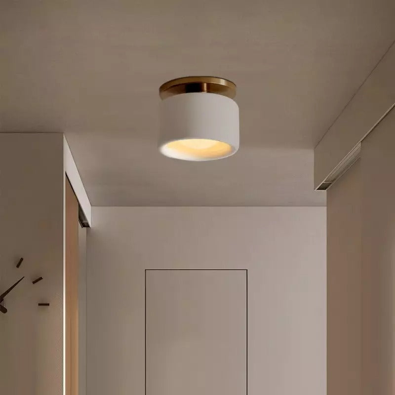 Kiln Porcelain Drum Ceiling Light