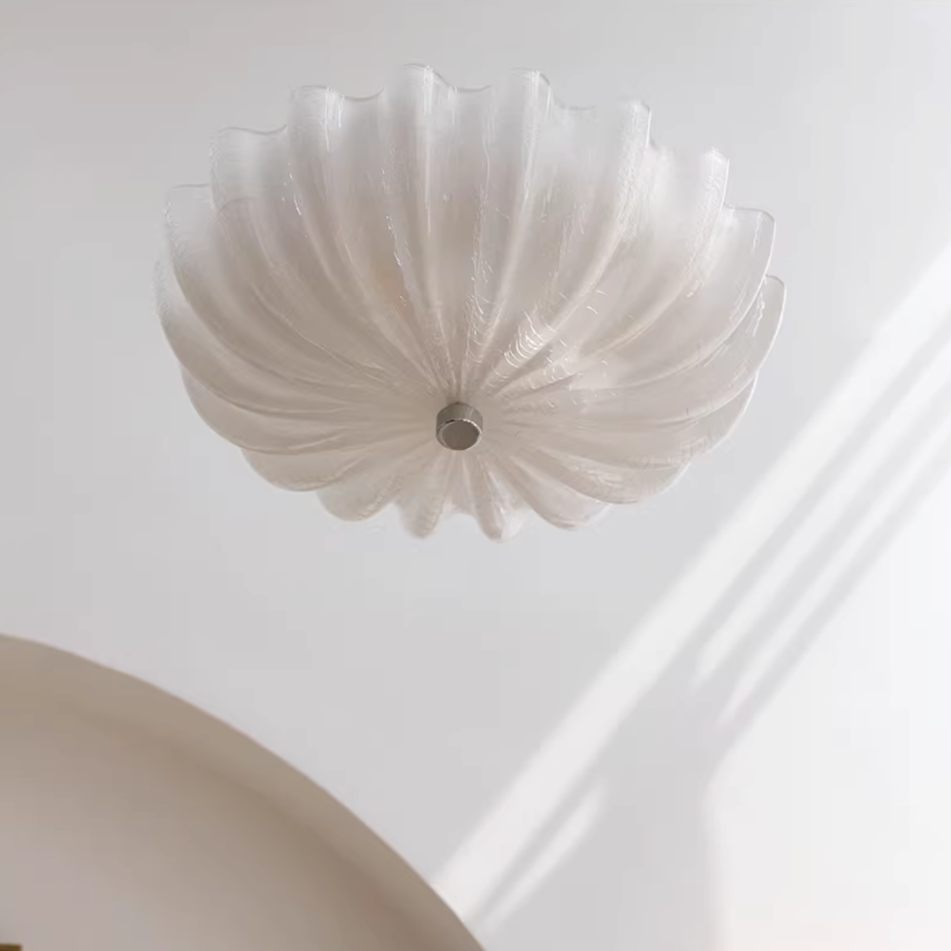 Norduli Modern Flower Glass Semi Flush Ceiling Light