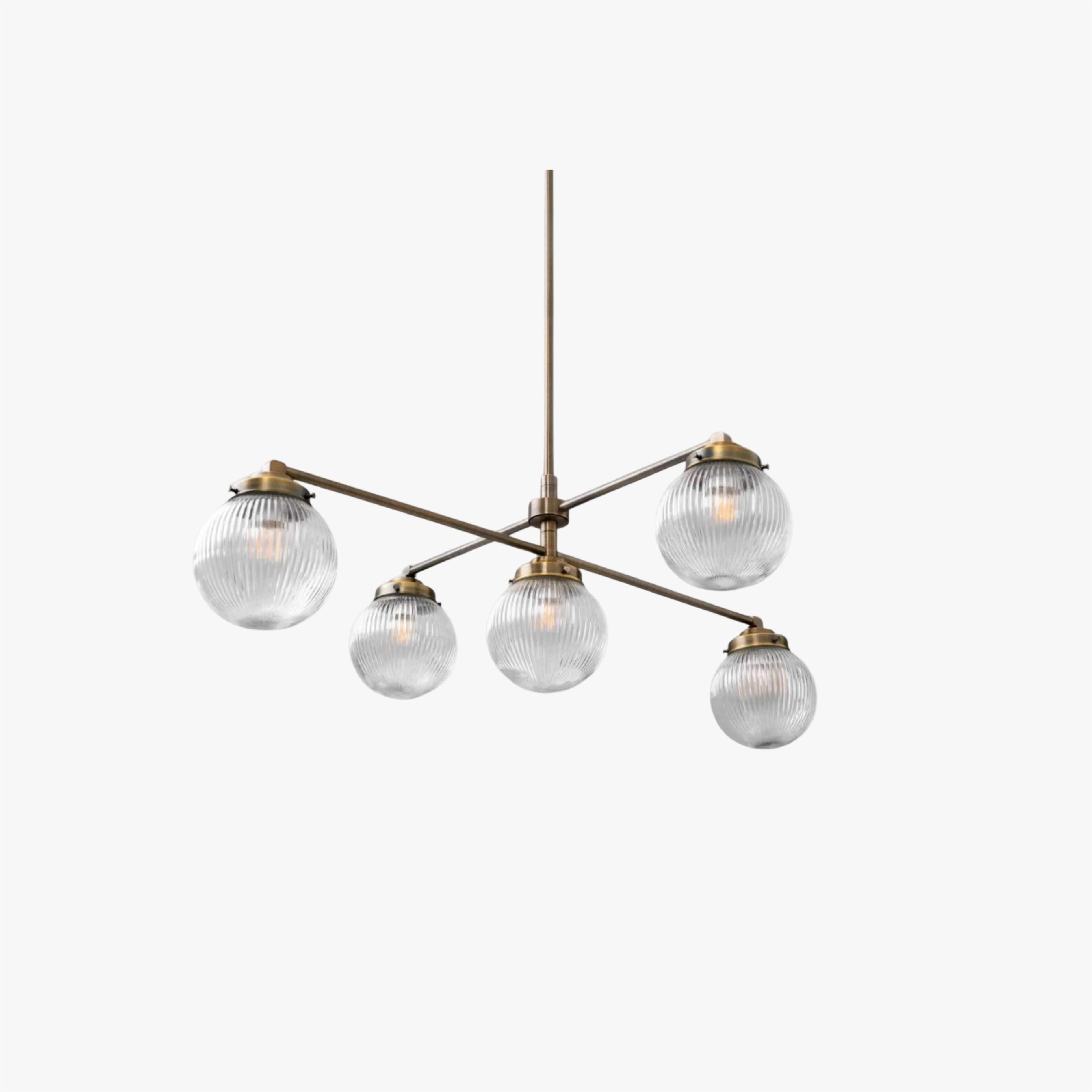 Pearl Multi-Light Brass Chandelier
