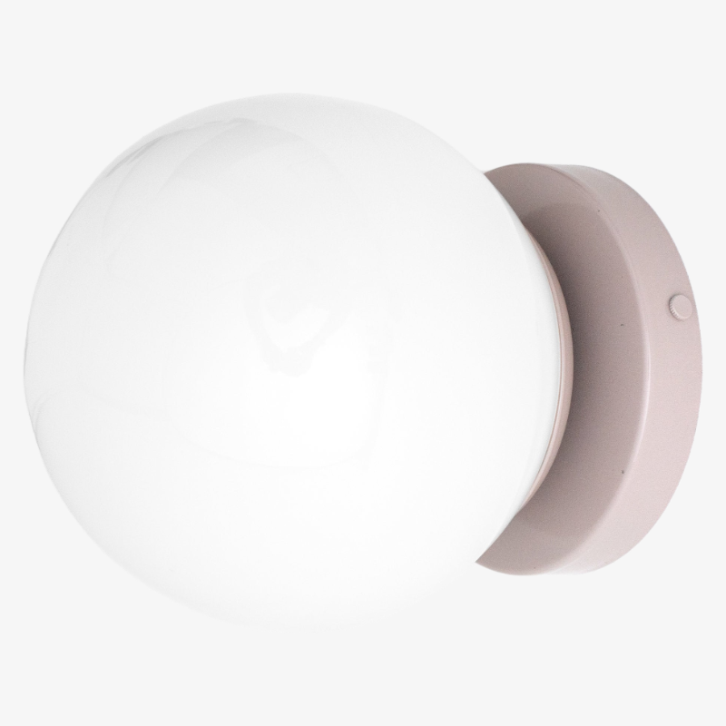 Pearl Glass Globe Wall Sconce Modern Minimalist Light