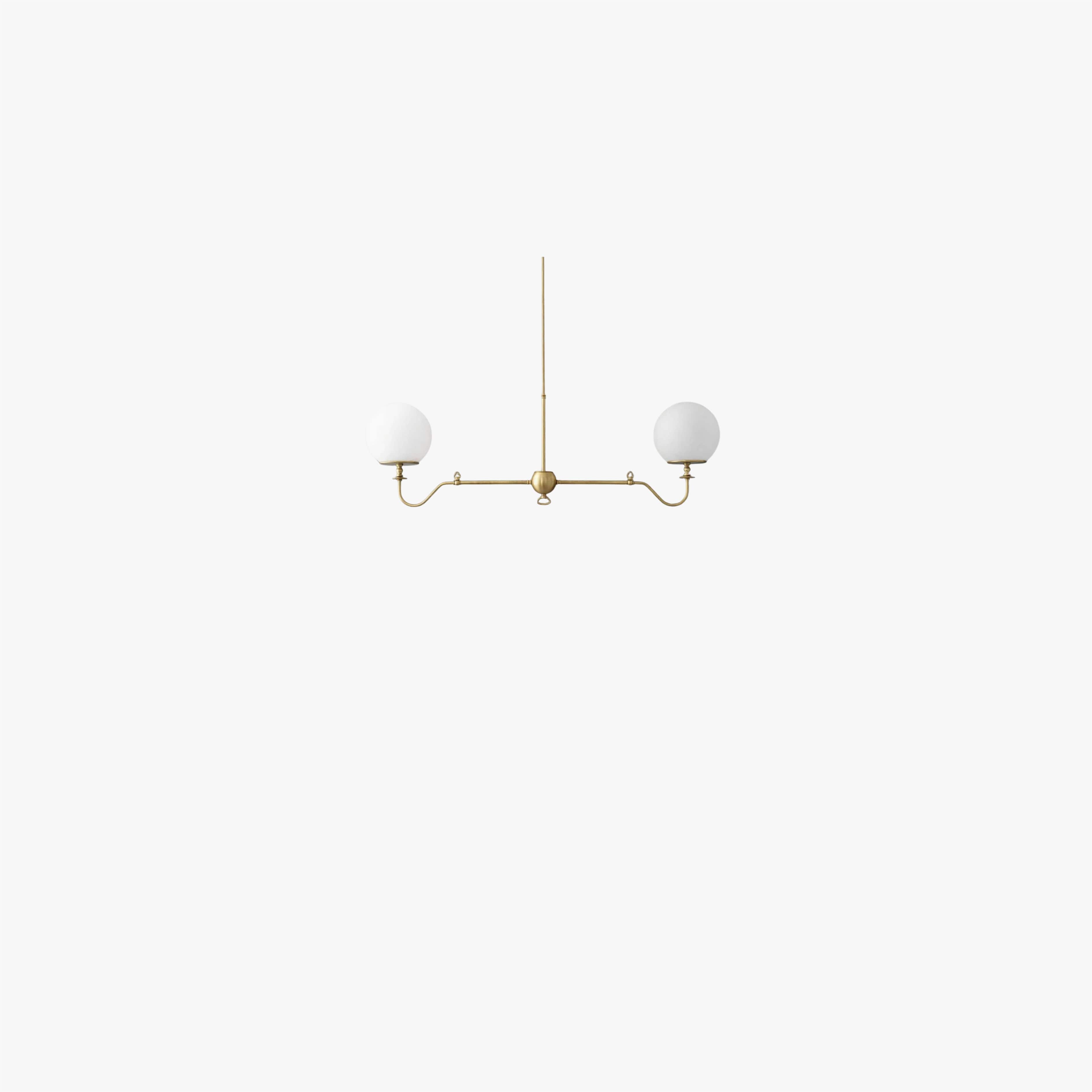 Pearl Glass Brass Chandelier