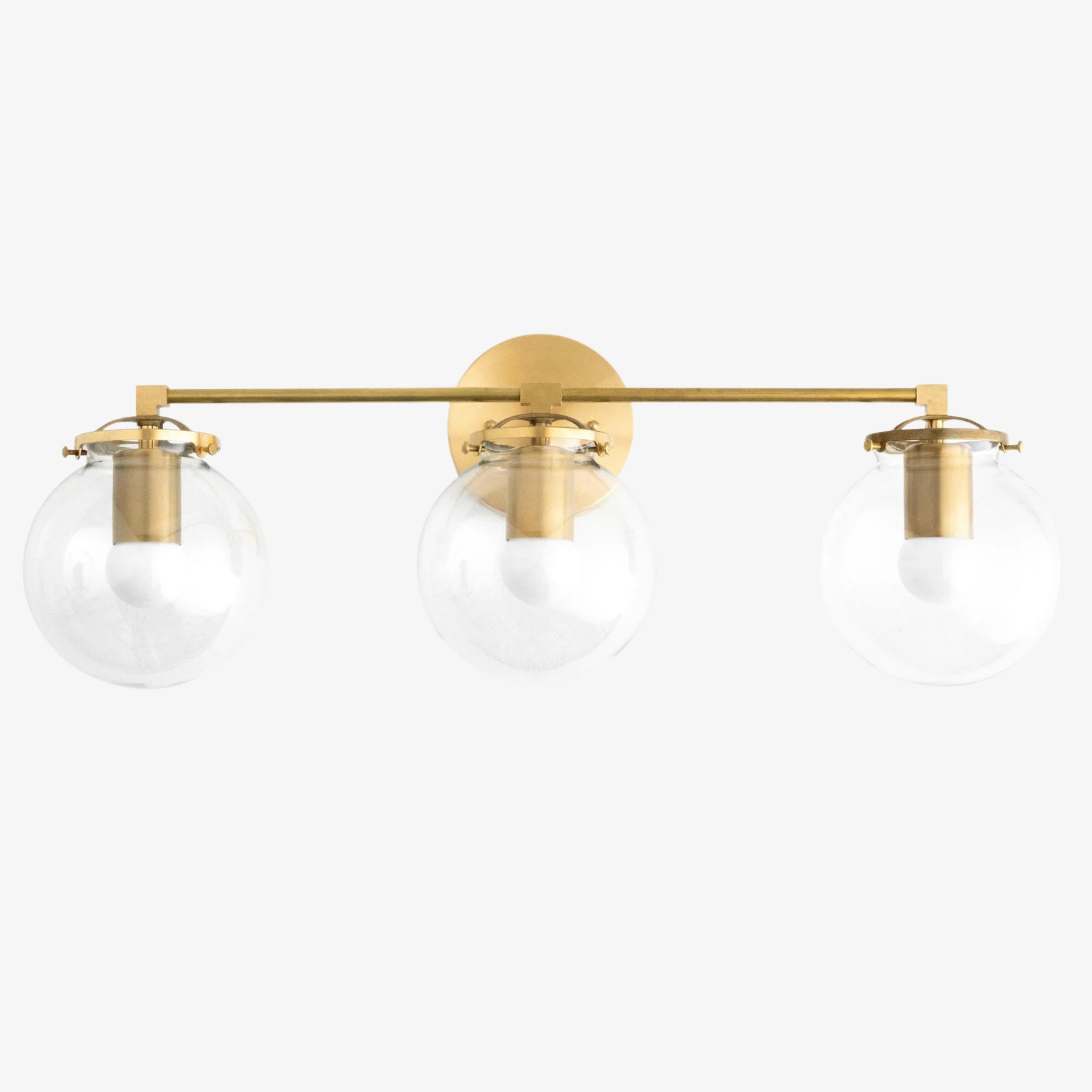 Pearl Clear Glass 3-Light Wall Sconce For Bathroom