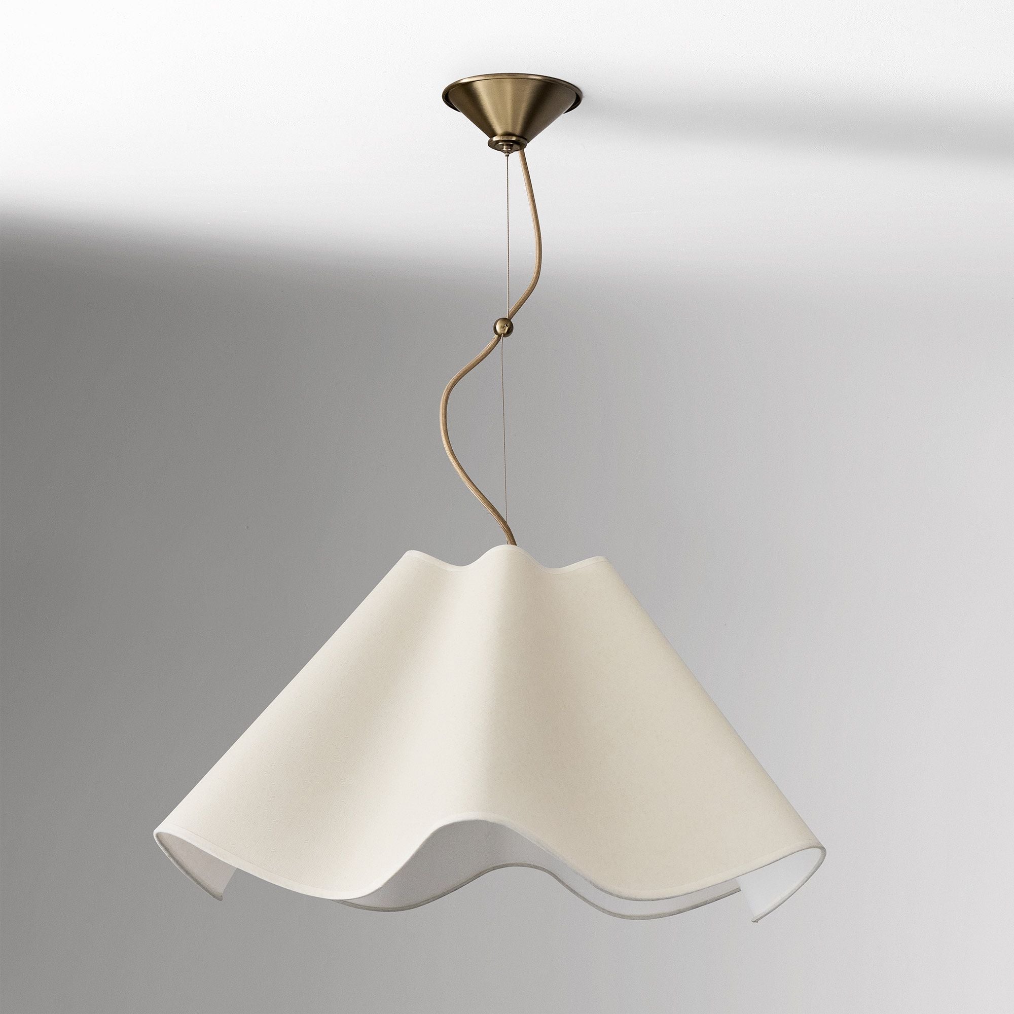 Curve Modern Linen Pendant Light
