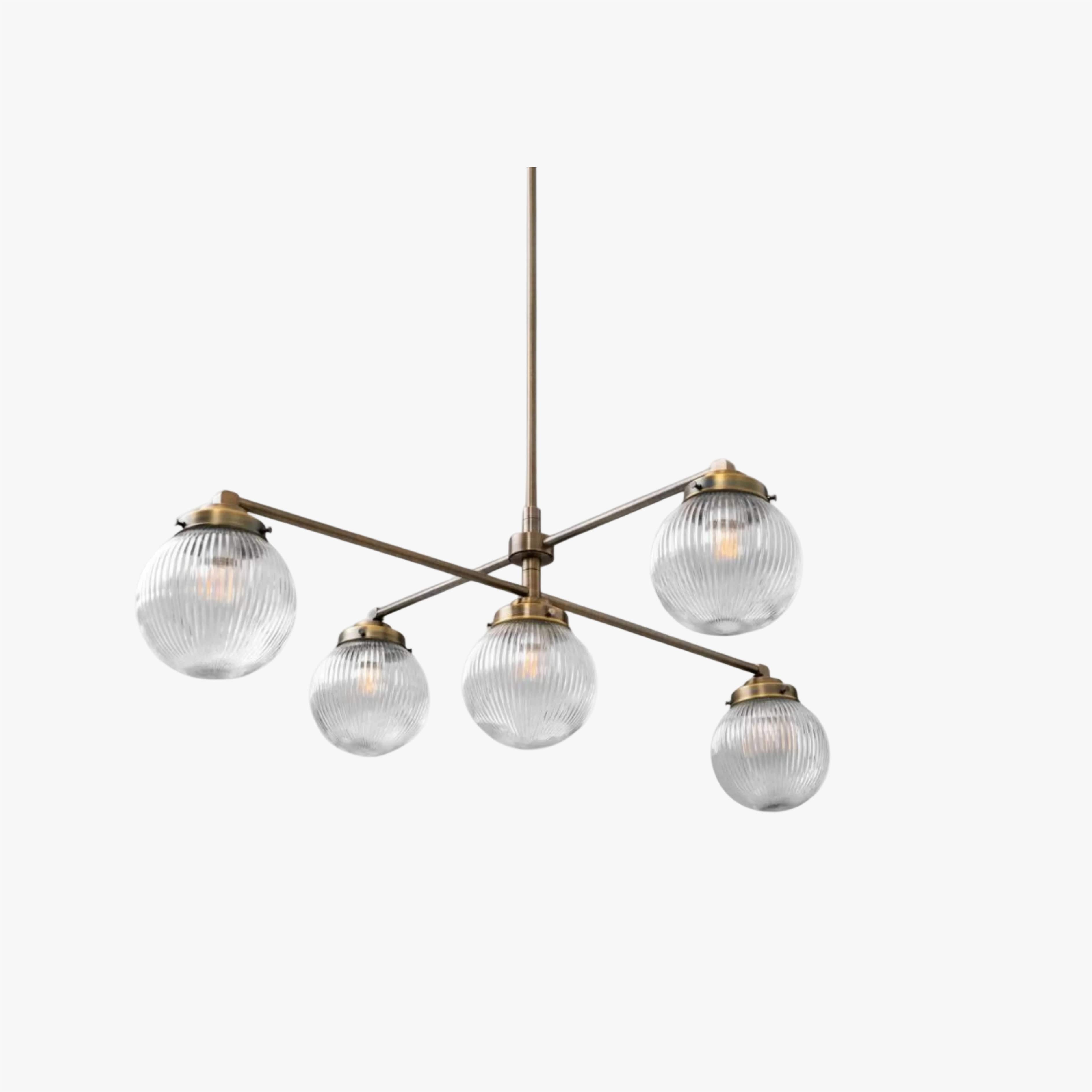 Pearl Multi-Light Brass Chandelier