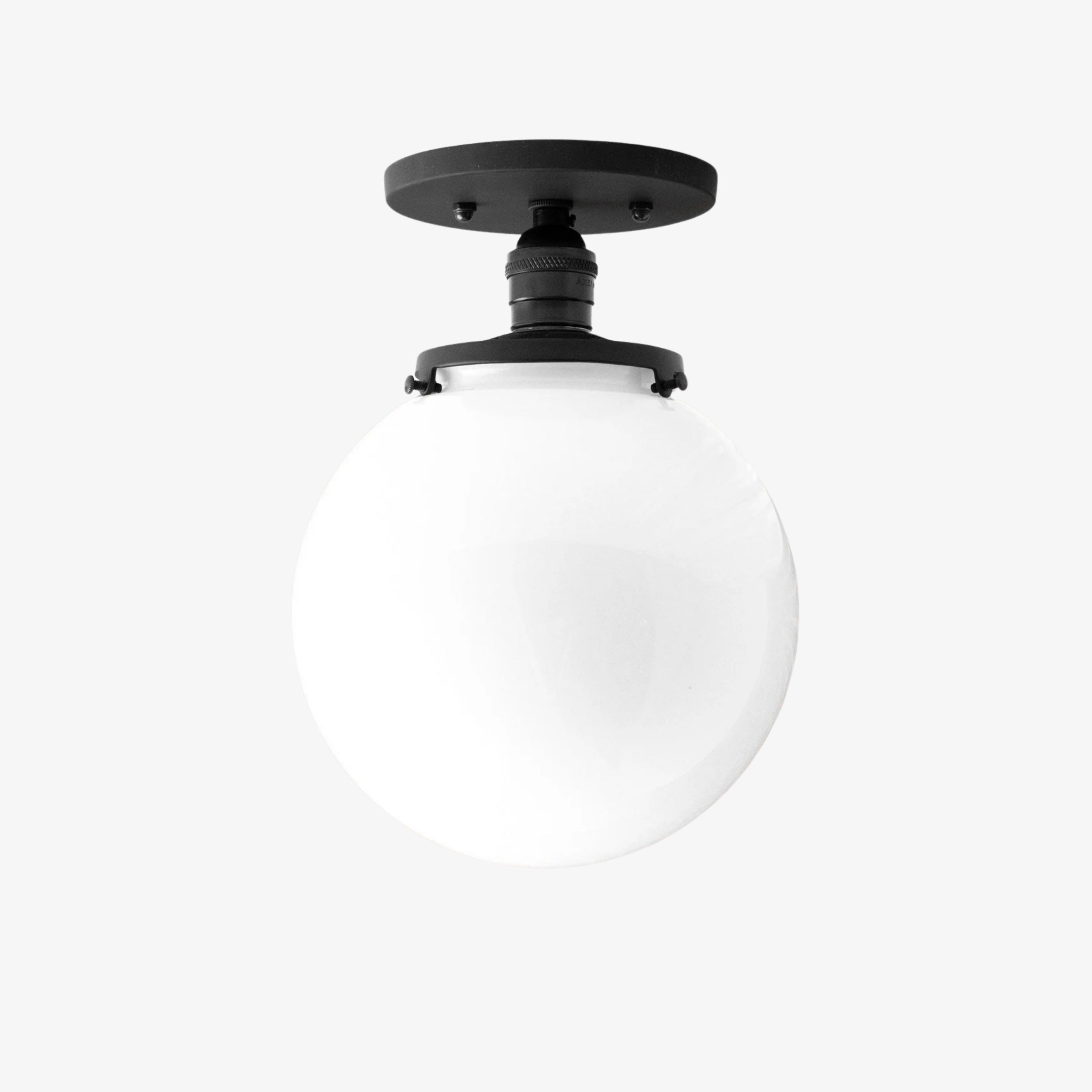 Pearl Glass Mid Century Flush Ceiling Light