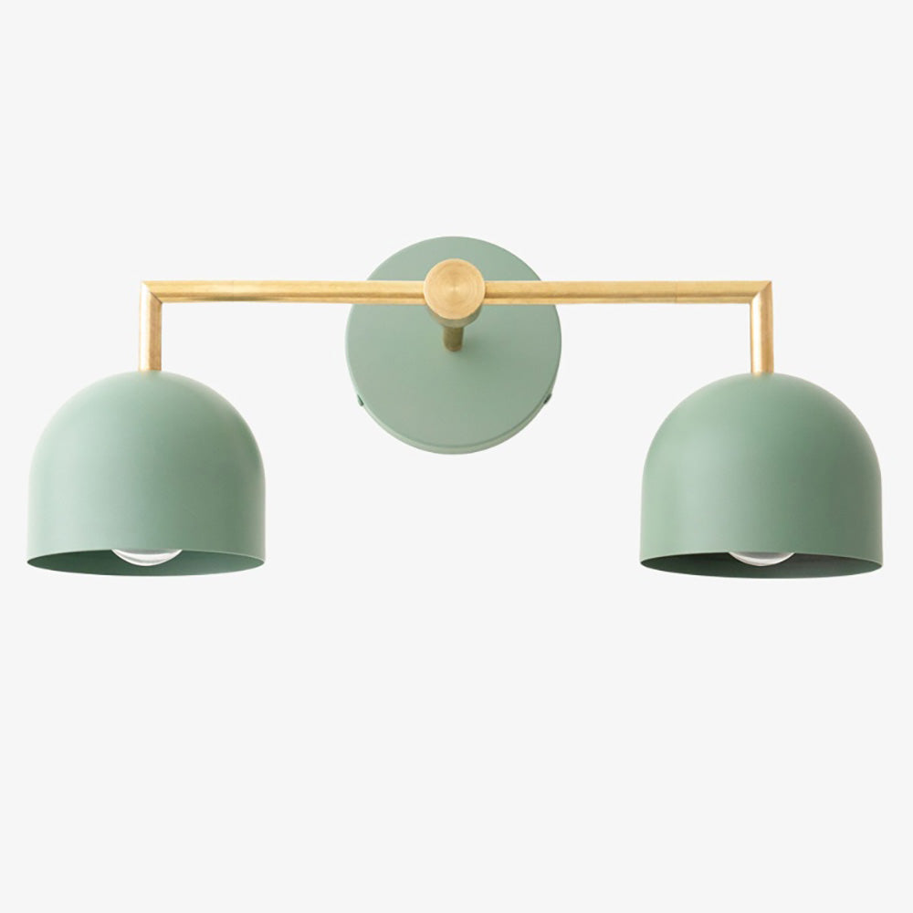 Chroma Brass White Wall Light Contemporary Living Room