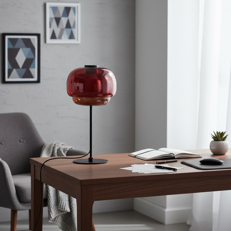 Orbit  Glass Table Lamp For Living Room