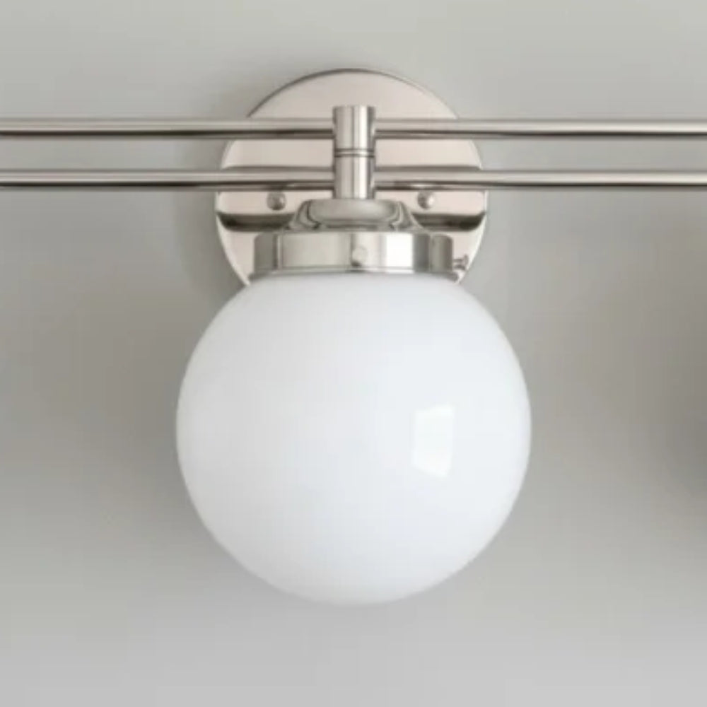 Pearl Wall Sconce Milk Glass Antique Brass  for  Bedroom