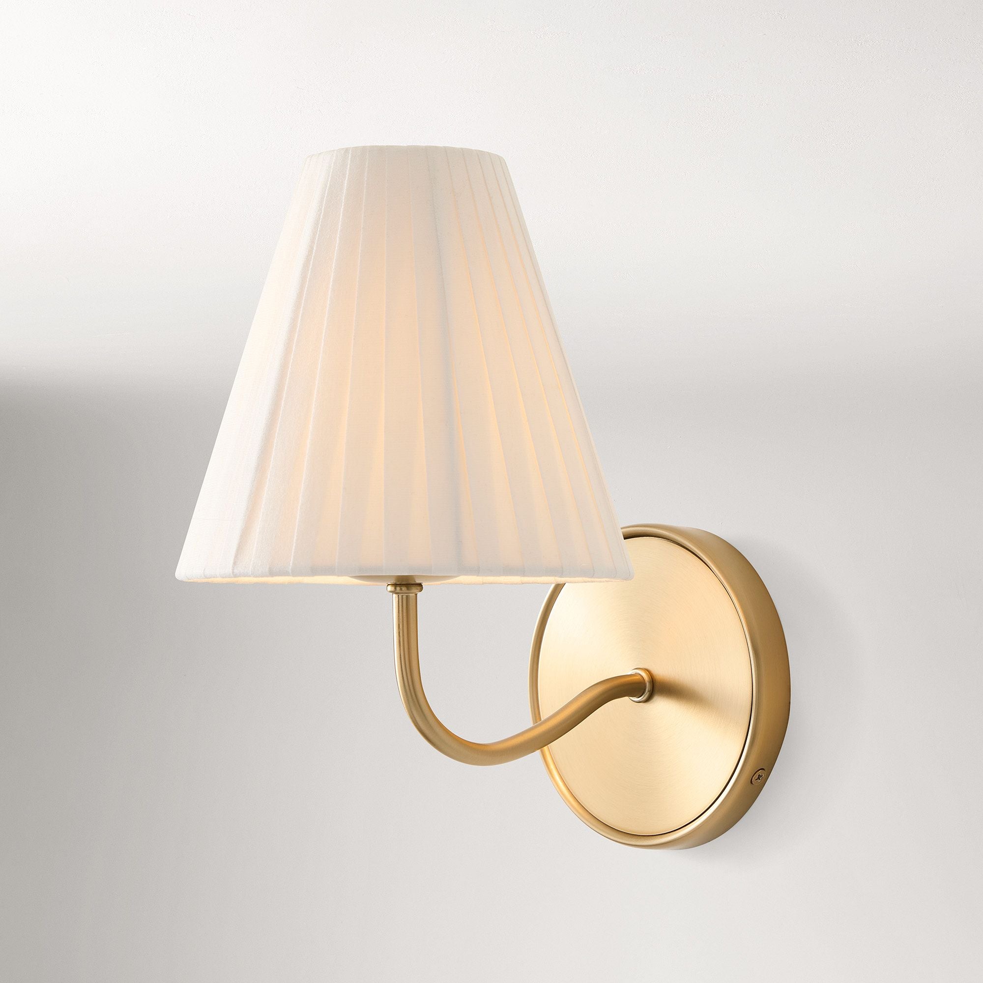 Lithe Wall Light with Linen Fabric Shade Hallway