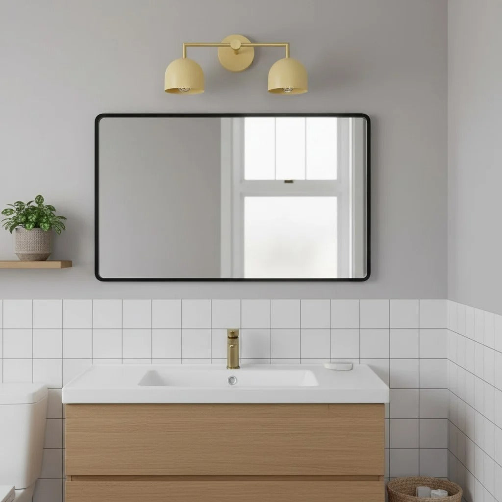 Chroma Brass White Wall Light Contemporary Living Room